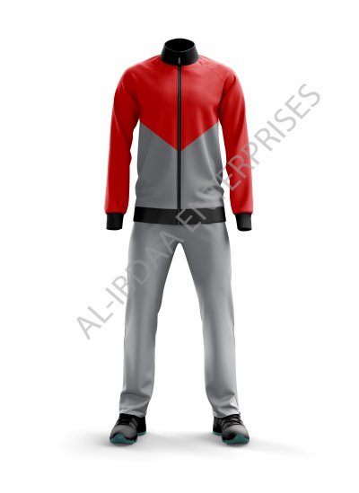 Red and Grey Sweat suit 
