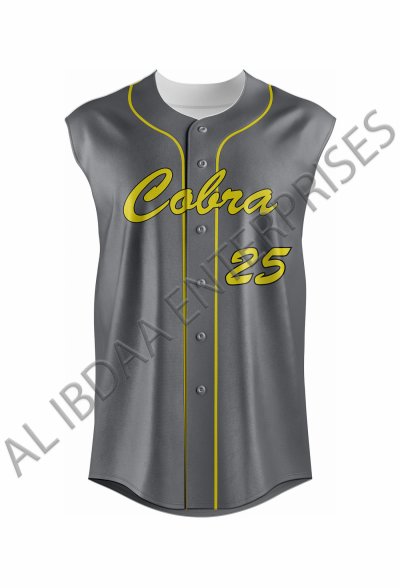 Sleeveless Full Button Jersey 