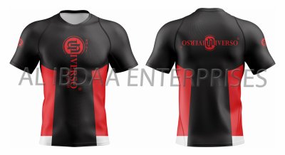 Red Rash Guard with Custom Design